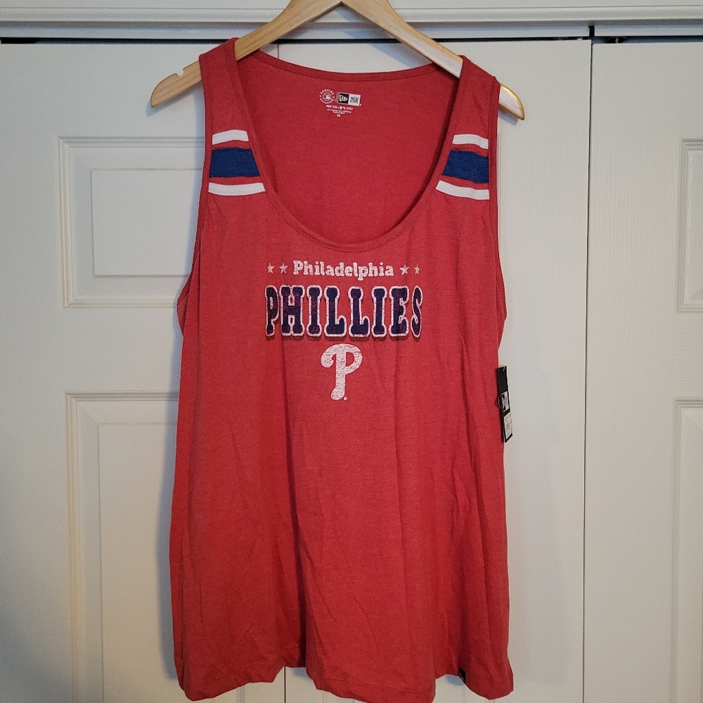 🆕 Philadelphia Phillies Tank Top Philly Women's New Era Authentic